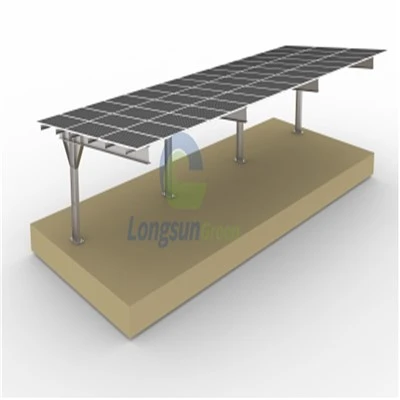 T - em forma de estrutura de garagem solar de aço carbono